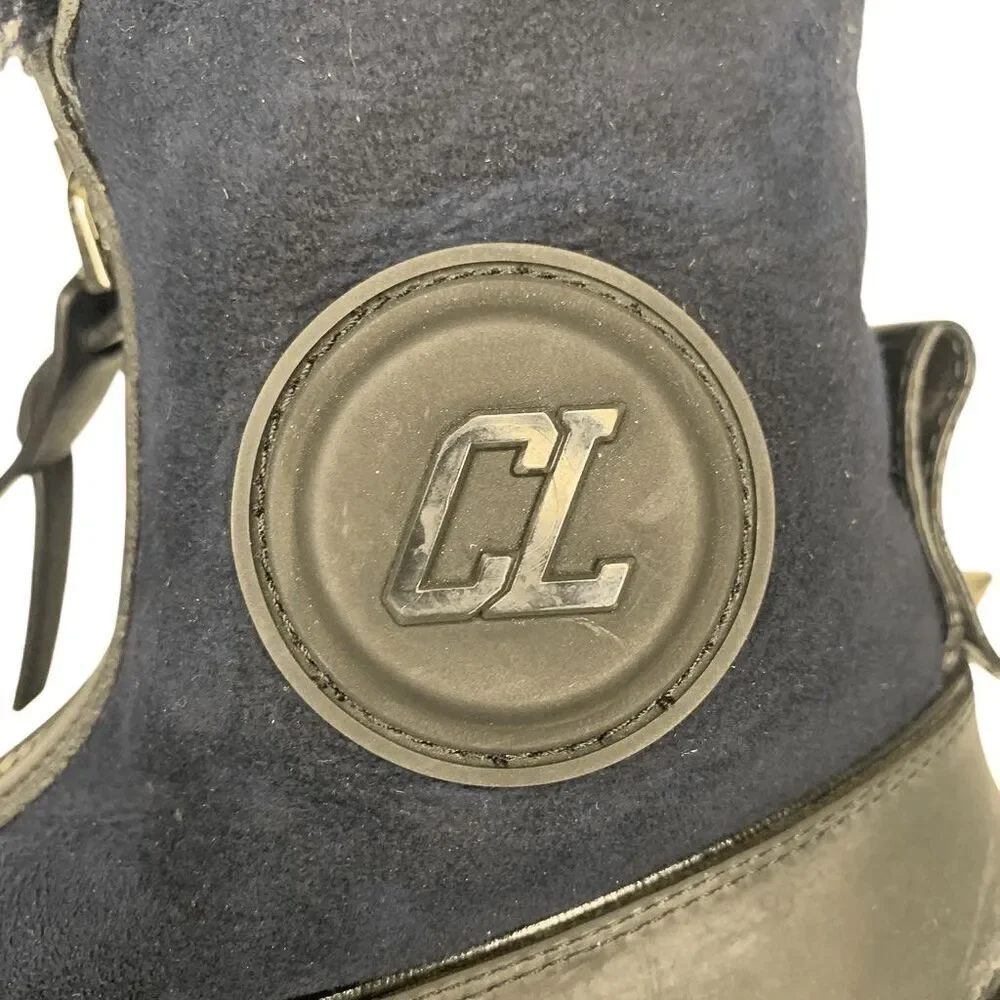 Christian Louboutin Kid Calfskin Suede Rubber Shearling Glory Duck Boot EU 37
